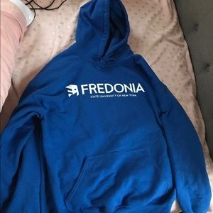 Royal blue SUNY Fredonia hoodie